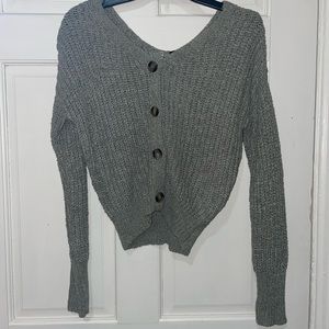 Green Button Sweater